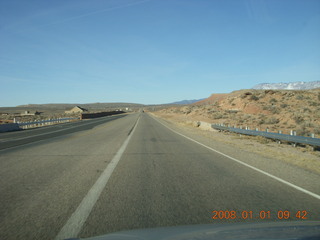 driving from Zion to Saint George