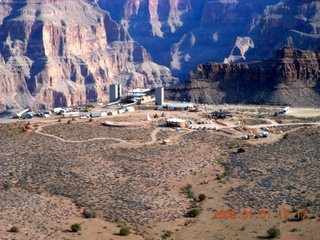 aerial - Grand Canyon West - Guano Point and Skywalk