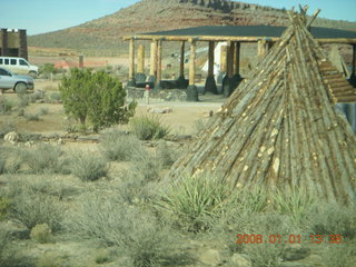 Grand Canyon West - teepee in Skywalk area