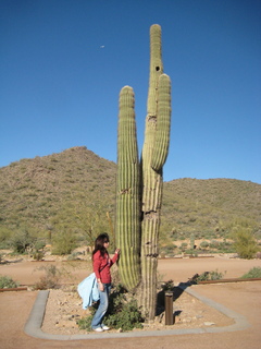 Sonia's pictures - saguaro and Sonia - Lost Dog Wash