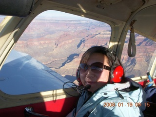 Sonia in N4372J - aerial - Grand Canyon