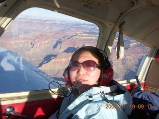 Sonia in N4372J - aerial - Grand Canyon