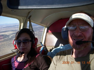 Sonia and Adam flying in N4372J