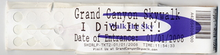 75 6do. Grand Canyon West Skywalk wrist band