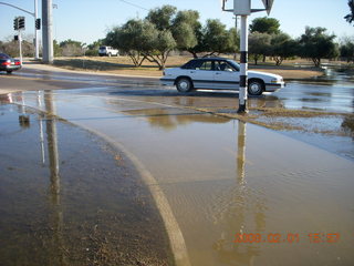 flooded Scottsdale Greenbelt - my bike ride home