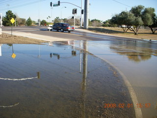 flooded Scottsdale Greenbelt - my bike ride home