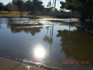 flooded Scottsdale Greenbelt - my bike ride home