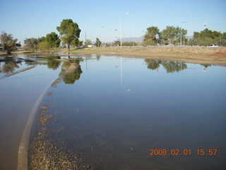 flooded Scottsdale Greenbelt - my bike ride home