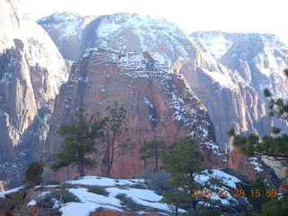 Zion National Park - Angels Landing hike - scary part with chains