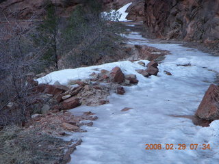 Zion National Park - crooked Angels Landing picture on hotel wall