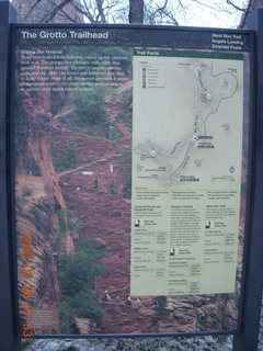 Zion National Park - crooked Angels Landing picture on hotel wall