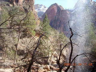 Zion National Park - Emerald Ponds hike - waterfall