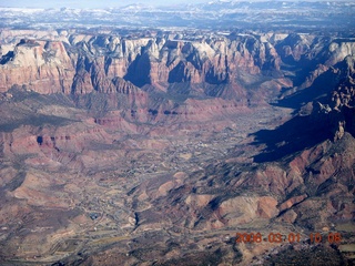 aerial - Utah near Zion National Park