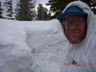 Bryce Canyon - Adam and snow pile