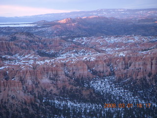 Bryce Canyon - sunset at Bryce Point - glowing mountains