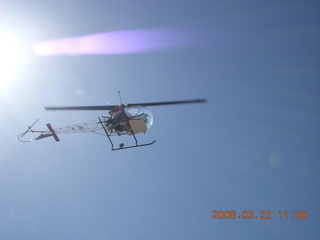 Chapman Ranch Airport fly-in - airborne helicoptor