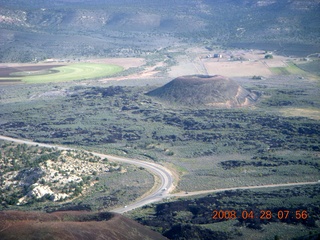 aerial - volcano cone near Snow Canyon