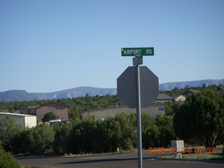 12 6h4. Airport Road sign near Payson Airport (PAN)