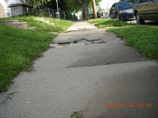 urban trail-running jungle - bumpy sidewalk