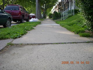 urban trail-running jungle - bumpy sidewalk