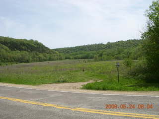 Minnesota country road - grass path - Adam running