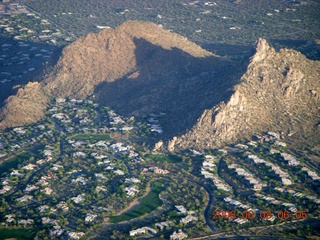 6 6j8. aerial - Pinnacle Peak with its summer-sunrise shadow