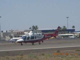 helecoptor taxiing at Deer Valley Airport