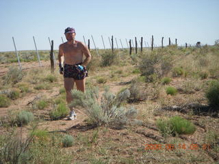 Minnesota country road - grass path - Adam running