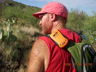 860 6k5. Spur Cross - Metate Trail hike - Adam's back with Spot