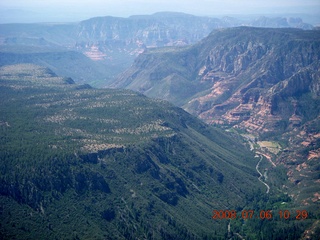 aerial - Canyon between Flagstaff and Sedona
