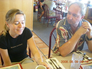 Iryna and Ken Calman at Todd's restaurant