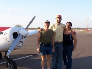 Iryna flying N4372J and Adam