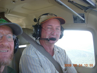 Ken Calman flying C172 N565AD with Adam