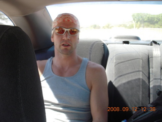 Dustin on the way to Pine Valley, Utah