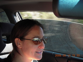 Marcelle driving coming back from Pine Valley, Utah