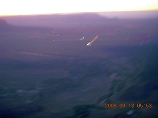 aerial sunrise - Colorado City (AZC) airport