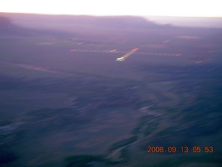 aerial sunrise - Colorado City (AZC) airport