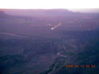 aerial sunrise - Colorado City (AZC) airport