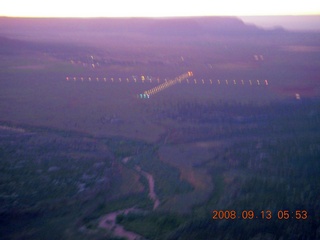 aerial sunrise - Colorado City (AZC) airport