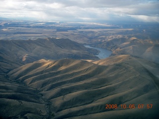 aerial - Washington, Idaho, Oregon flight - Snake River canyon