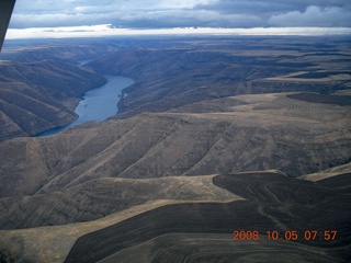 aerial - Washington, Idaho, Oregon flight - Snake River canyon