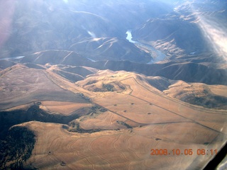 aerial - Washington, Idaho, Oregon flight - Snake River canyon