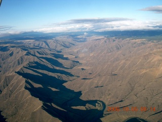 aerial - Washington, Idaho, Oregon flight - Snake River canyon