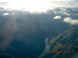 aerial - Washington, Idaho, Oregon flight - Snake River canyon