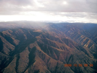 aerial - Washington, Idaho, Oregon flight - Snake River canyon - Hells Canyon