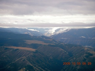 41 6n5. aerial - Washington, Idaho, Oregon flight - Snake River canyon - Hells Canyon