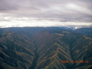 aerial - Washington, Idaho, Oregon flight - Snake River canyon - Hells Canyon