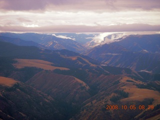 aerial - Washington, Idaho, Oregon flight - Snake River canyon - Hells Canyon