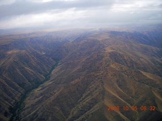 aerial - Washington, Idaho, Oregon flight - Snake River canyon - Hells Canyon