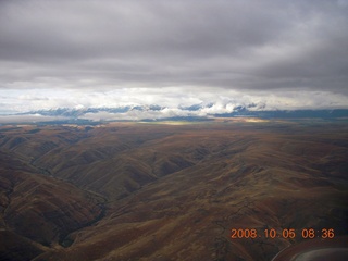 aerial - Washington, Idaho, Oregon flight - Snake River canyon - Hells Canyon